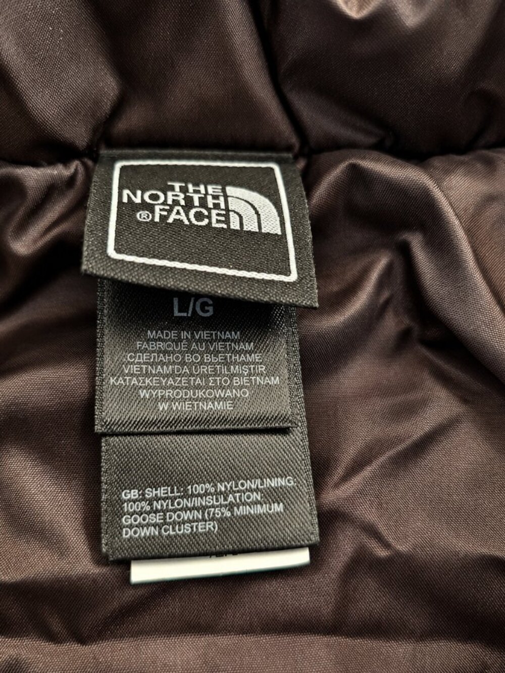 The North Face Women's 550 Goose Down Red Puffer Jacket L - Picture 7 of 10